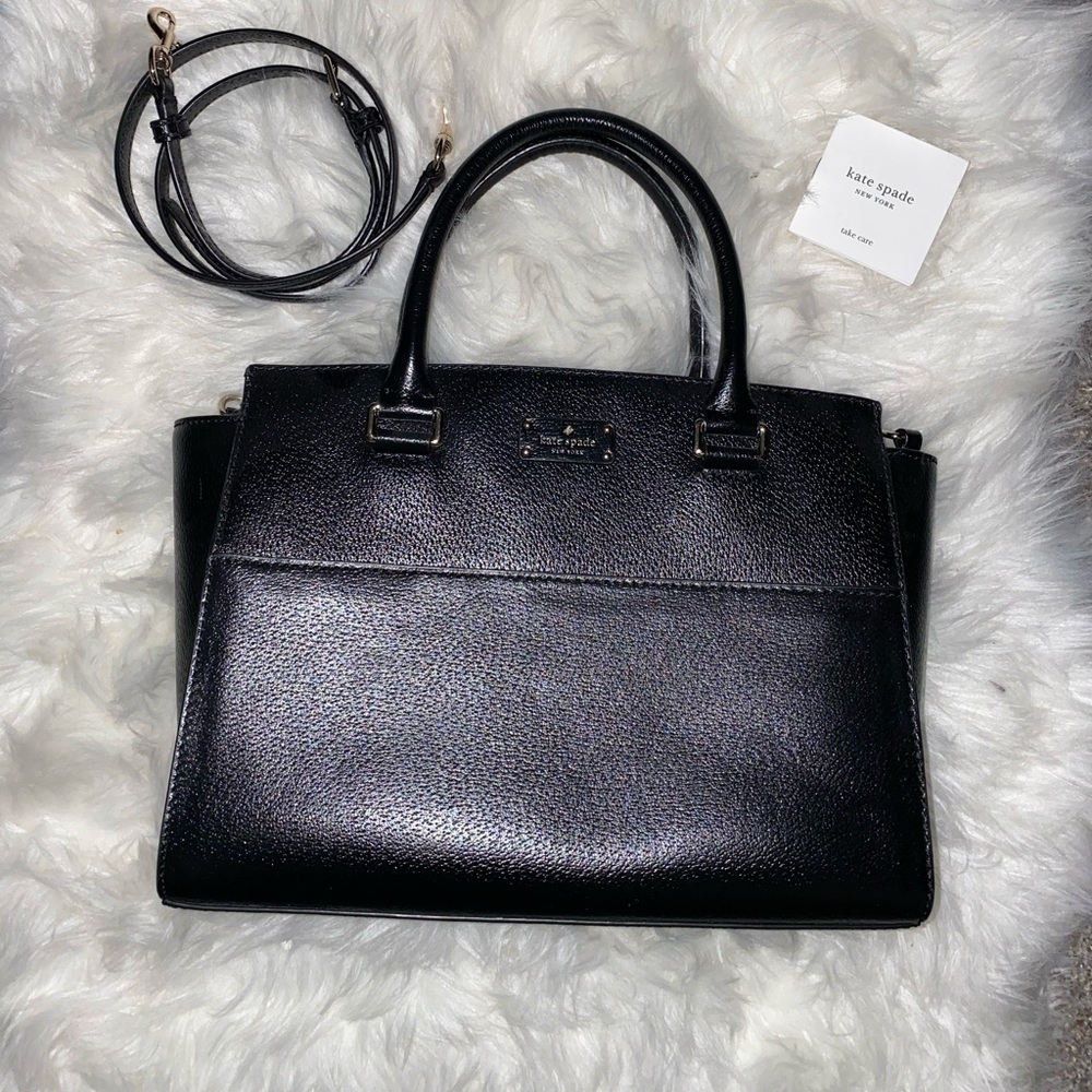 Kate Spade Black leather satchel handbag